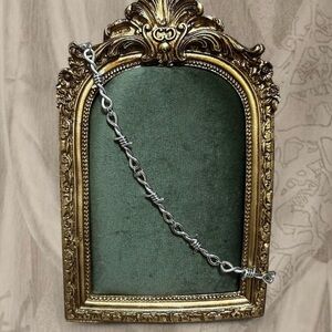 Silver barbed wire bracelet